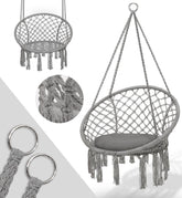 Hangstoel - Binnen & Buiten - Hangschommel - Tot 150kg - Grijs - Tillvex®